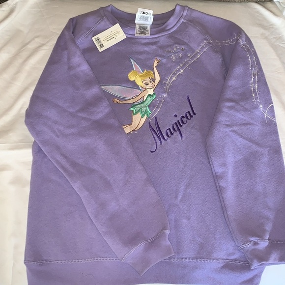 Bnwt Disney Magical Tinker Bell Fairy Embroidered SweatShirt - Picture 4 of 8